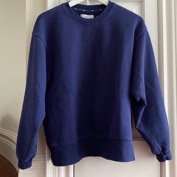 Aritzia Sweaters - Size 1 Navy Blue Aritzia Boyfriend Crew Neck